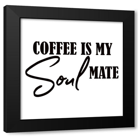 Coffee 2 Black Modern Wood Framed Art Print with Double Matting by Phillip, Jamie