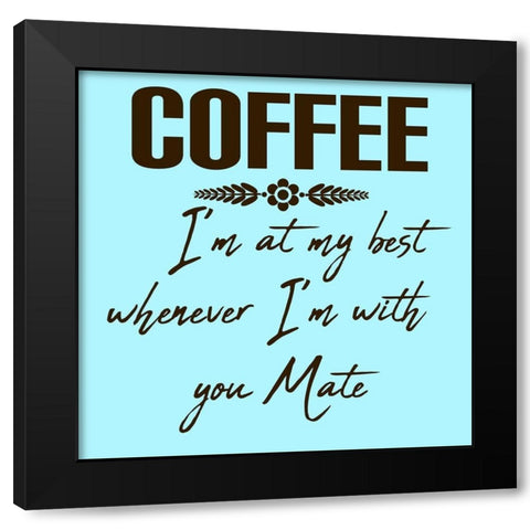 Coffee Mate 2 Black Modern Wood Framed Art Print with Double Matting by Phillip, Jamie