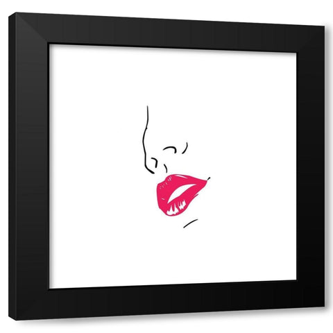 Facial 2 Black Modern Wood Framed Art Print by Phillip, Jamie