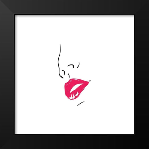Facial 2 Black Modern Wood Framed Art Print by Phillip, Jamie