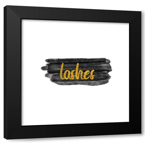 Lashes Black Modern Wood Framed Art Print with Double Matting by Phillip, Jamie