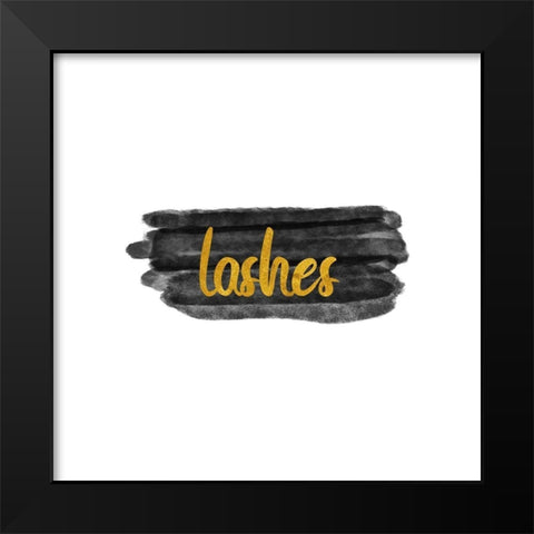 Lashes Black Modern Wood Framed Art Print by Phillip, Jamie