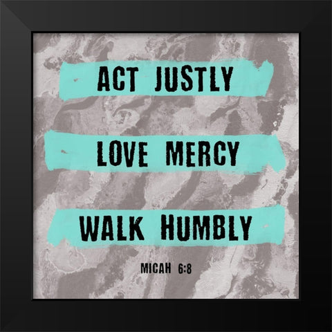 Love Black Modern Wood Framed Art Print by Phillip, Jamie