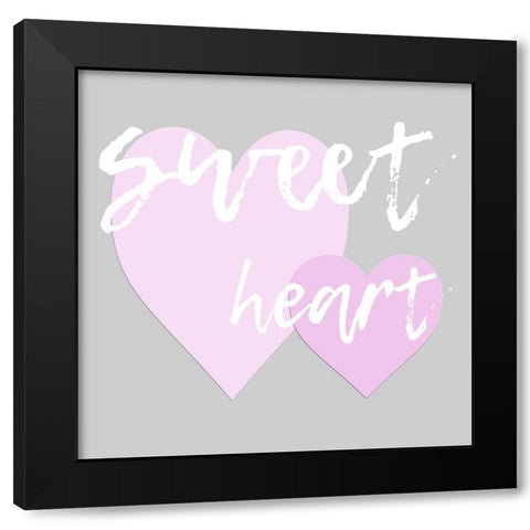 One Love Forever Black Modern Wood Framed Art Print with Double Matting by Phillip, Jamie