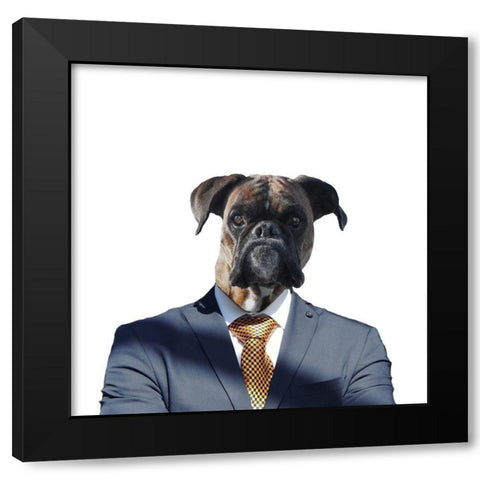 Ruff Top Black Modern Wood Framed Art Print by Phillip, Jamie