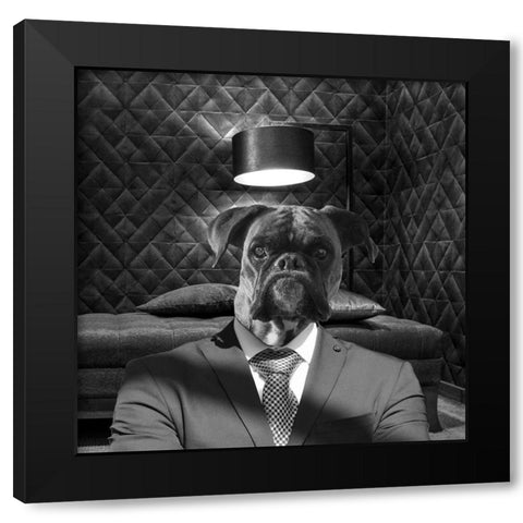 Ruff Top 2 Black Modern Wood Framed Art Print by Phillip, Jamie
