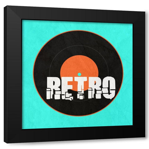 Retro 2 Black Modern Wood Framed Art Print with Double Matting by Phillip, Jamie