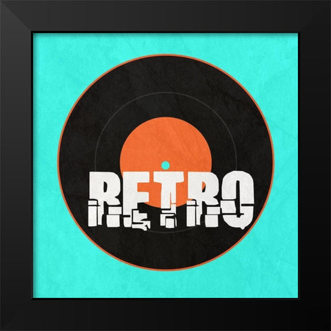 Retro 2 Black Modern Wood Framed Art Print by Phillip, Jamie