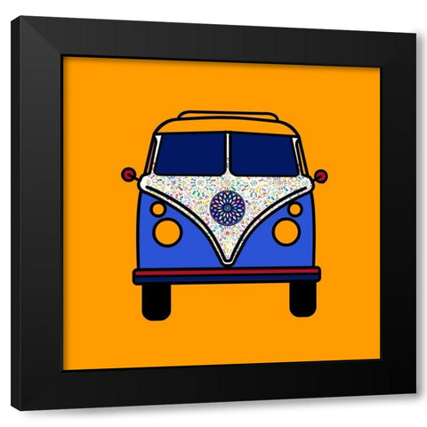 Boho Black Modern Wood Framed Art Print with Double Matting by Phillip, Jamie