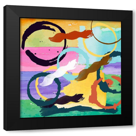 Bubble Gum Drop Black Modern Wood Framed Art Print by Phillip, Jamie