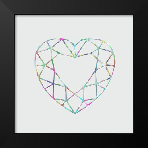 Prismaheart Black Modern Wood Framed Art Print by Phillip, Jamie