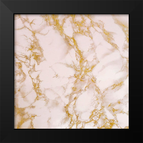 Golden Marble Black Modern Wood Framed Art Print by Phillip, Jamie