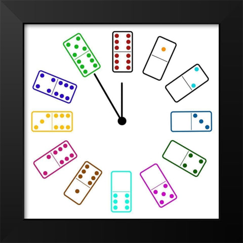 Dominos 2 Black Modern Wood Framed Art Print by Phillip, Jamie