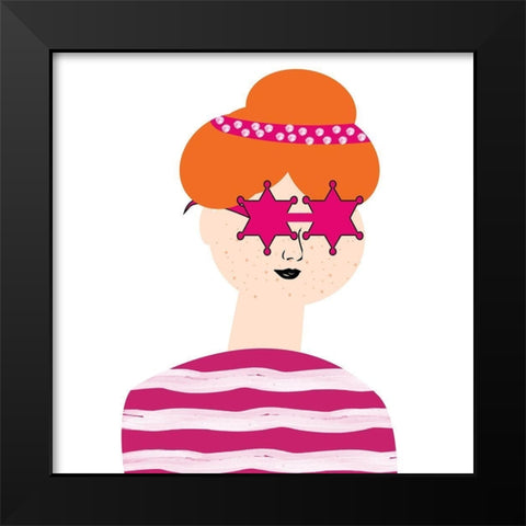 Girly 1 Black Modern Wood Framed Art Print by Phillip, Jamie