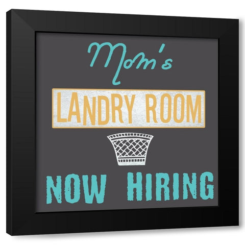 Laundry Black Modern Wood Framed Art Print with Double Matting by Phillip, Jamie