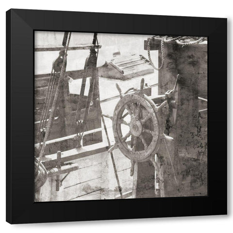 Nautical Voyage Black Modern Wood Framed Art Print by Phillip, Jamie