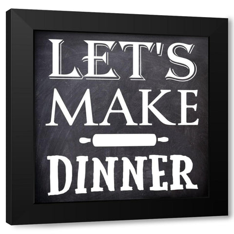 Dinner Black Modern Wood Framed Art Print with Double Matting by Phillip, Jamie