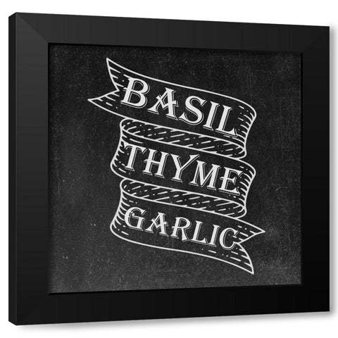 Herbs Black Modern Wood Framed Art Print with Double Matting by Phillip, Jamie