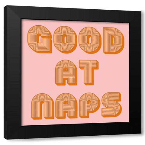 Naps Black Modern Wood Framed Art Print with Double Matting by Phillip, Jamie