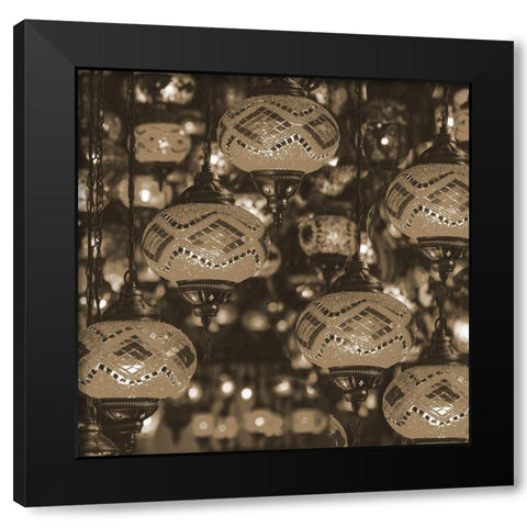 Lights Black Modern Wood Framed Art Print by Phillip, Jamie
