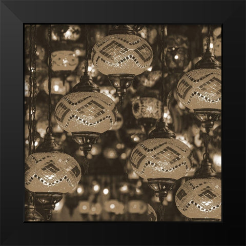 Lights Black Modern Wood Framed Art Print by Phillip, Jamie