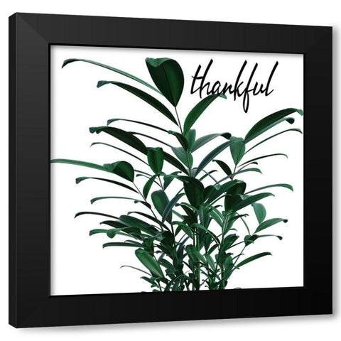 Thankful Black Modern Wood Framed Art Print by Phillip, Jamie