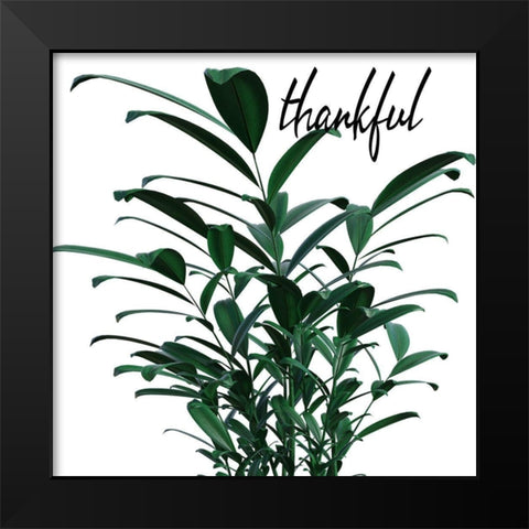 Thankful Black Modern Wood Framed Art Print by Phillip, Jamie