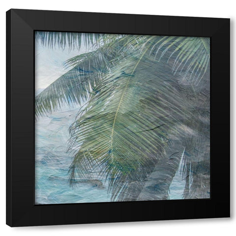 Painted Palm Black Modern Wood Framed Art Print by Phillip, Jamie