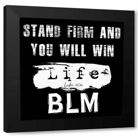 Scripture BLM 2 Black Modern Wood Framed Art Print with Double Matting by Phillip, Jamie