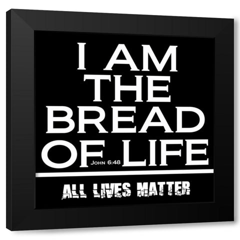 Scripture BLM 3 Black Modern Wood Framed Art Print with Double Matting by Phillip, Jamie