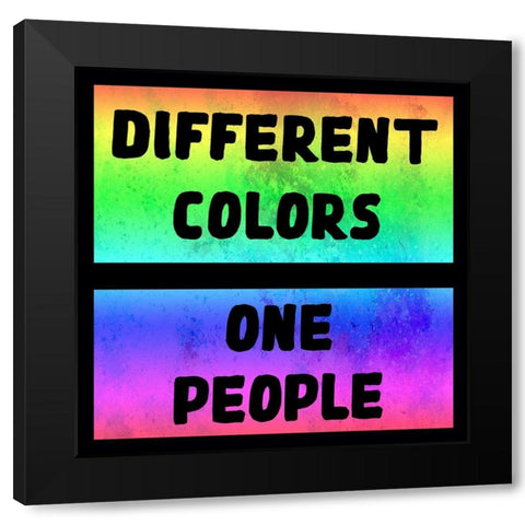 Black Lives Matter Black Modern Wood Framed Art Print by Phillip, Jamie