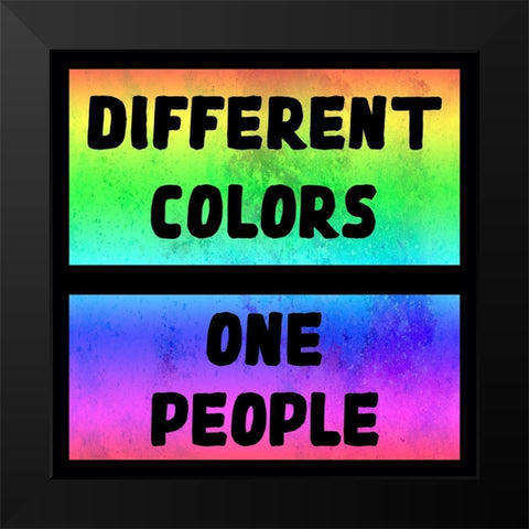 Black Lives Matter Black Modern Wood Framed Art Print by Phillip, Jamie