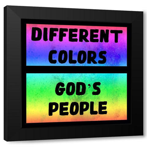 All Lives Matter Black Modern Wood Framed Art Print by Phillip, Jamie