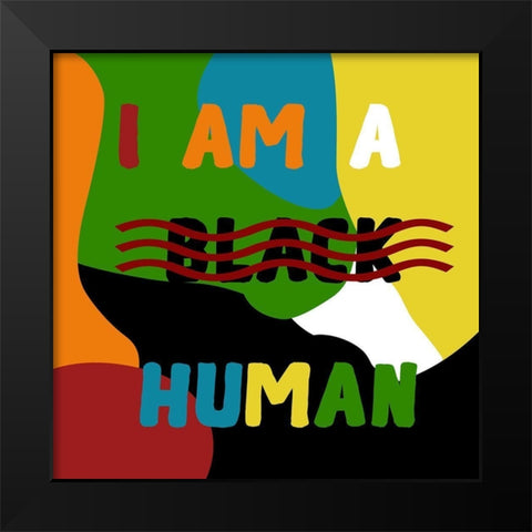 Equality Black Modern Wood Framed Art Print by Phillip, Jamie