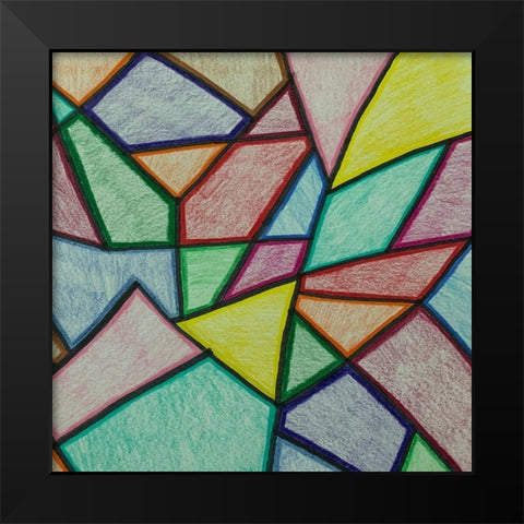 Jagged Edges 2 Black Modern Wood Framed Art Print by Phillip, Jamie