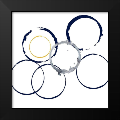 Circles  Black Modern Wood Framed Art Print by Phillip, Jamie