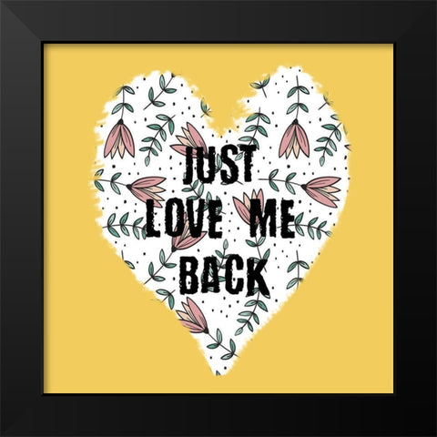 Love Me Black Modern Wood Framed Art Print by Phillip, Jamie