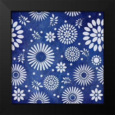 Botanical Indigo 2 Black Modern Wood Framed Art Print by Phillip, Jamie