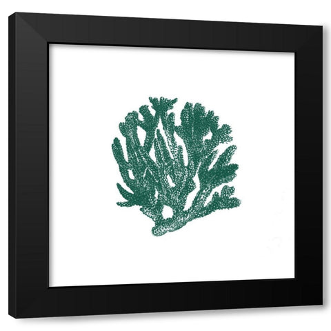 Coral 1 Black Modern Wood Framed Art Print with Double Matting by Phillip, Jamie