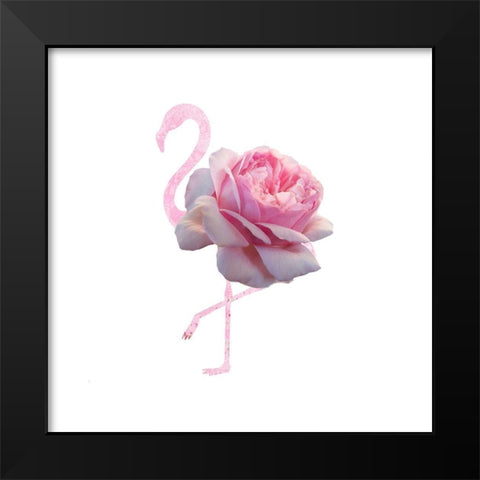 Flamingo Dress 7 Black Modern Wood Framed Art Print by Phillip, Jamie