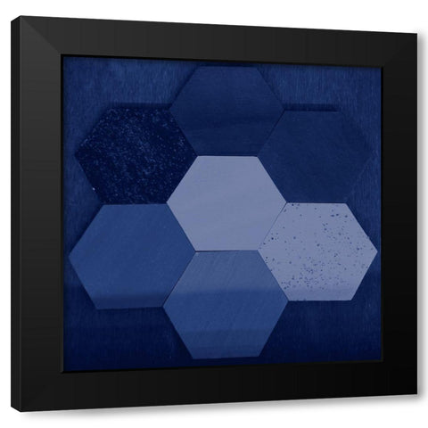 Midnight Shapes Black Modern Wood Framed Art Print with Double Matting by Phillip, Jamie