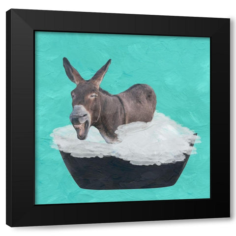 In The Tub Black Modern Wood Framed Art Print with Double Matting by Phillip, Jamie