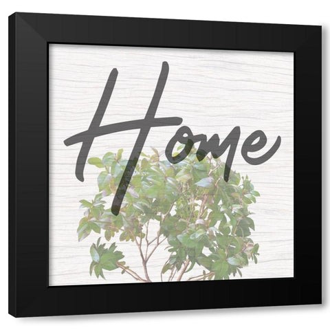 Home Black Modern Wood Framed Art Print by Phillip, Jamie