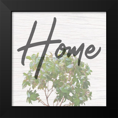 Home Black Modern Wood Framed Art Print by Phillip, Jamie