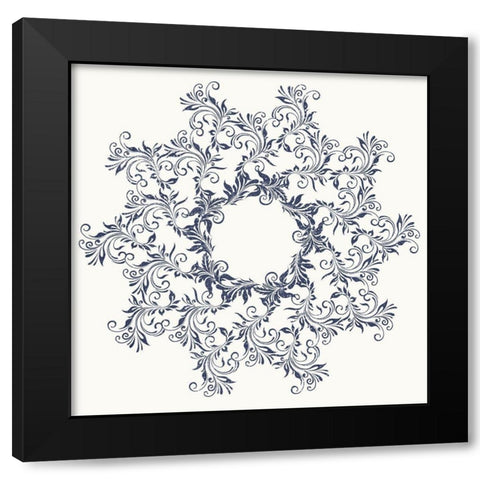 Mandala 3 Black Modern Wood Framed Art Print with Double Matting by Phillip, Jamie