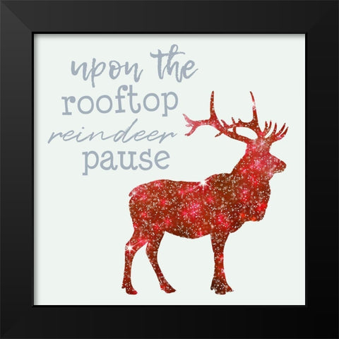 Reindeer Black Modern Wood Framed Art Print by Phillip, Jamie