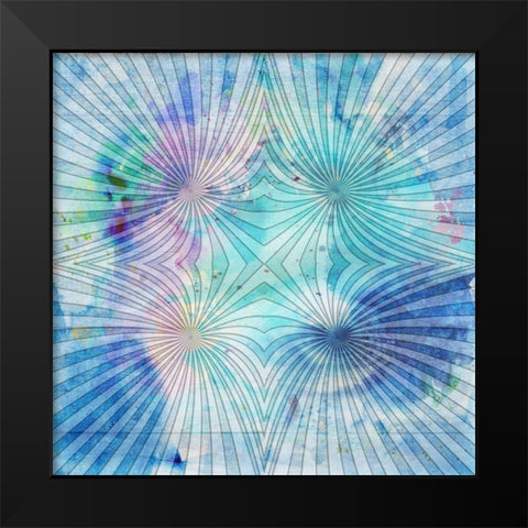 Geometrical Realm Black Modern Wood Framed Art Print by Phillip, Jamie