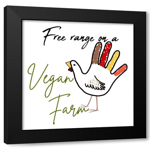 Vegan Turkey Black Modern Wood Framed Art Print with Double Matting by Phillip, Jamie