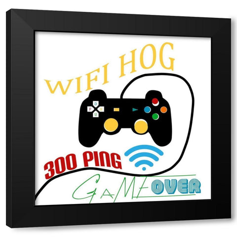 Gammer Black Modern Wood Framed Art Print by Phillip, Jamie