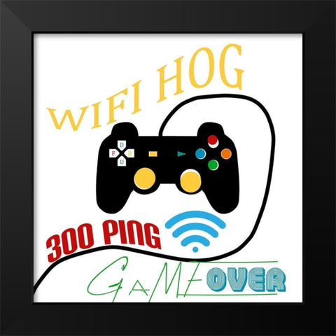 Gammer Black Modern Wood Framed Art Print by Phillip, Jamie